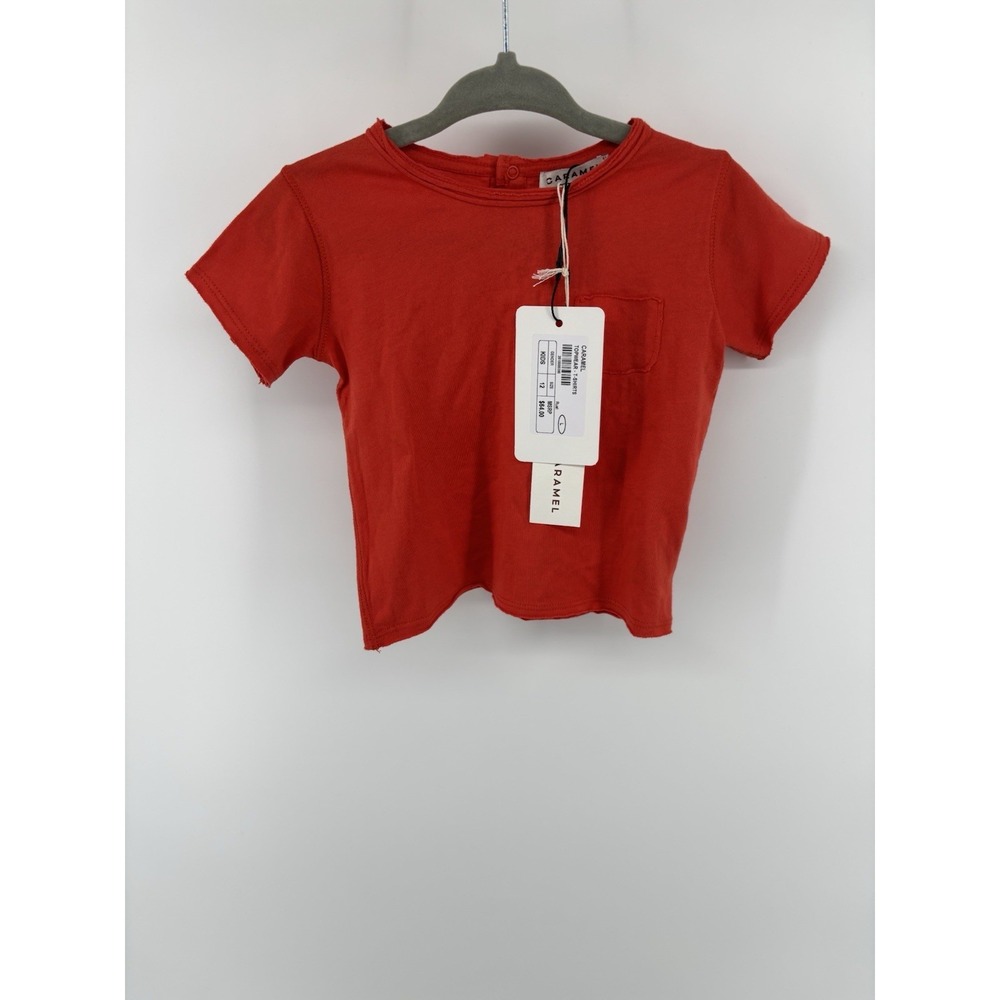NWT Caramel Pocket T Shirt Sz 12 Months Modal Cotton Made In Portugal $64